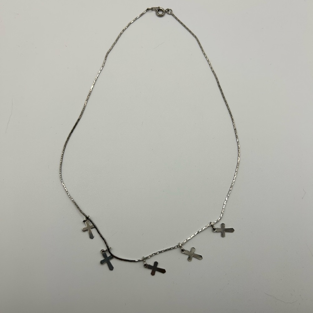 3/10$ silver cross necklace
